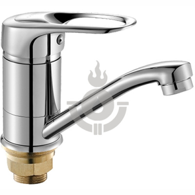 Смеситель для умывальника OUTE T3103DB однорычажный, излив 18 см, гайка, хром [1/16]