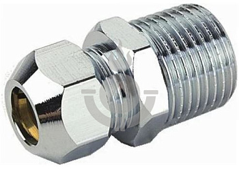 Концевик для жесткой трубки TIM прямой MC (НР-цан) 1/2"x диам10 мм [48/192]