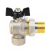 Кран шаровой TIM FM (ВР-НР) 1/2" DN-15 PN40, американка, с удлинителем, черная бабочка никель [18/72]