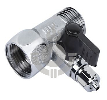 Кран тройник для фильтра TIM FM (ВР-НР) 1/2"х1/2"х1/4" хром [1/50]