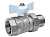 Кран шаровой ГАЛЛОП FM (ВР-НР) 3/4" DN-20 PN40 СТАНДАРТ 232, американка, с удлинителем, белая бабочка никель [1/30]